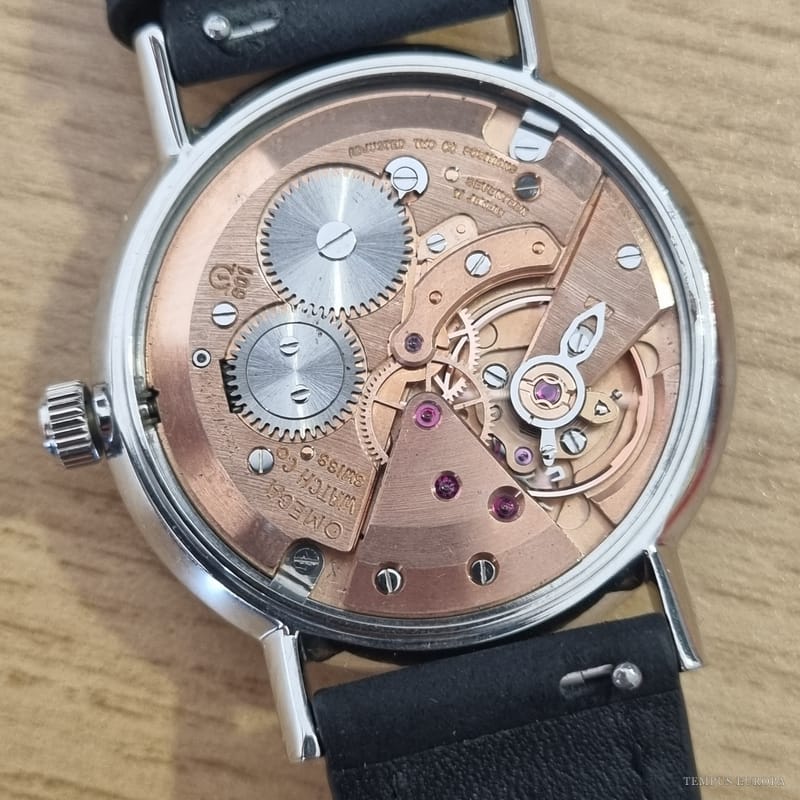 Omega calibre 601 movement, opened and seen from the bridge side